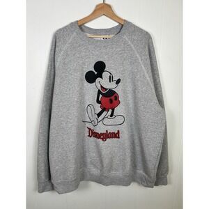 Disney STORE Mickey Mouse Gray Sweatshirt Adult Size XXL MICKEY GRAPHIC